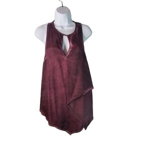 TINA + JO hand dyed sleeveless asymmetrical top usa